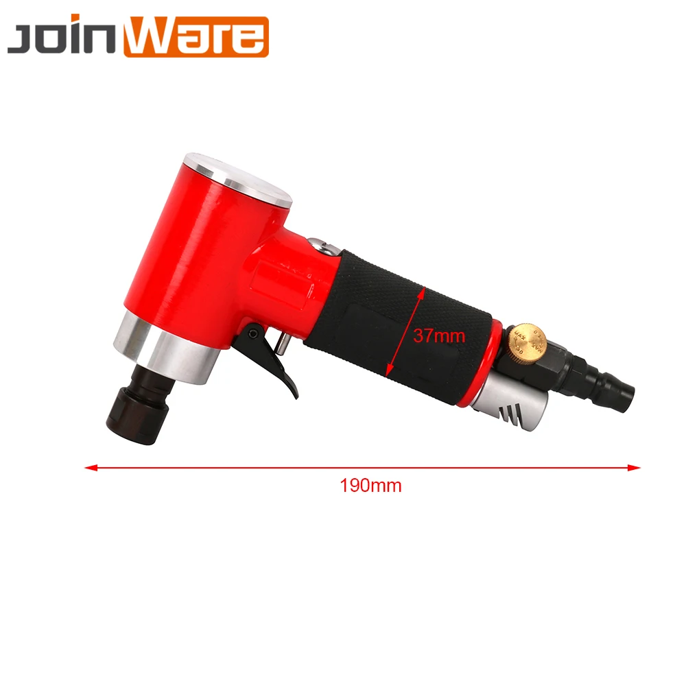 1/" 6 мм патрон размер красный воздушный угловой шлифовальный станок внутреннее отверстие Тип 90 градусов пневматический шлифовальный инструмент 15000 об/мин с 2 мини-гаечным ключом