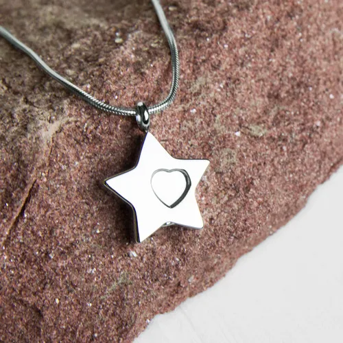 JJ012 My Lovely Star из нержавеющей стали кремации ювелирные изделия для пепла любимого