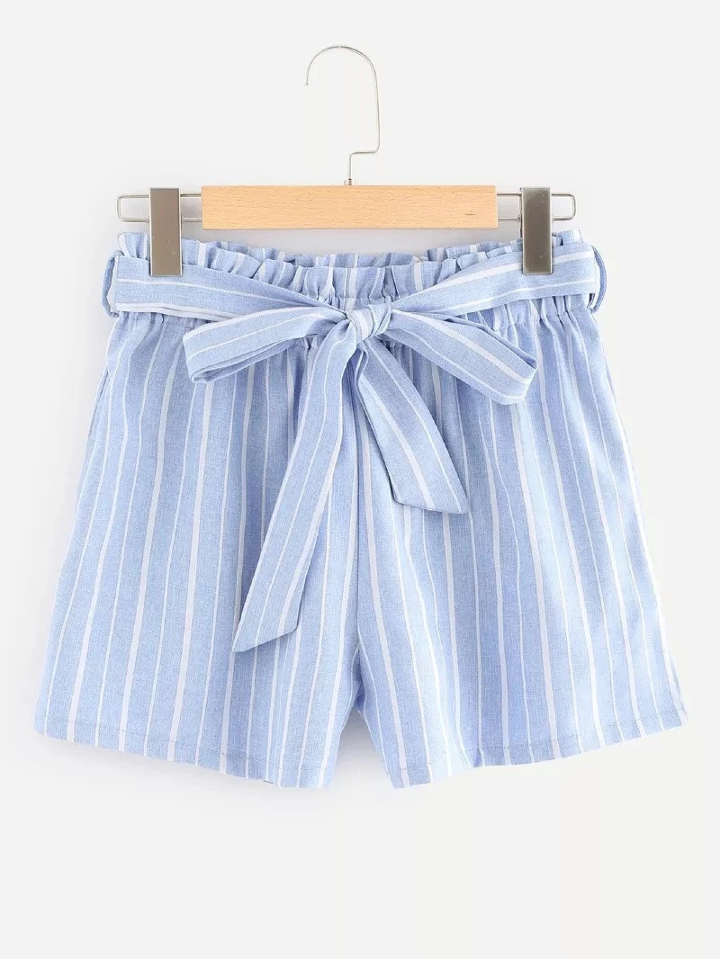 self tie waist shorts