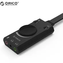 ORICO SC1 External USB Sound Card Stereo USB Sound Card Mic Speaker Audio Jack 3.5mm Cable Adapter for PC Laptop Free Drive