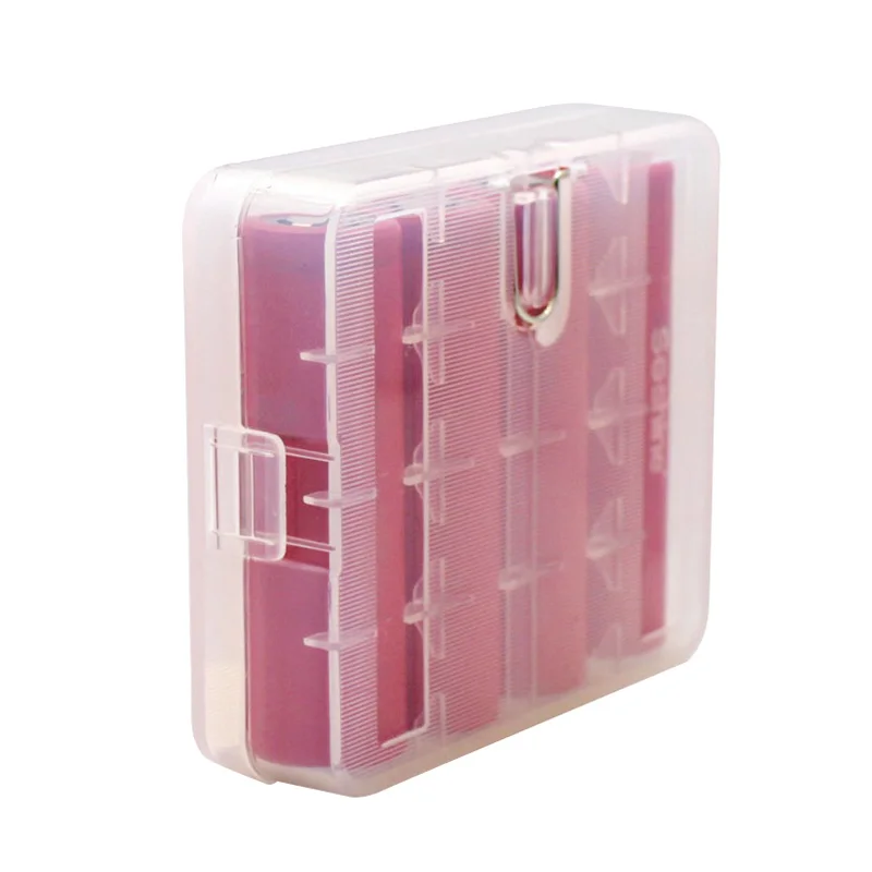 

Soshine 10 Pieces 18650 Battery Storage Box Case 18650 Battery Holder Case Box with Hook Holder Transparent