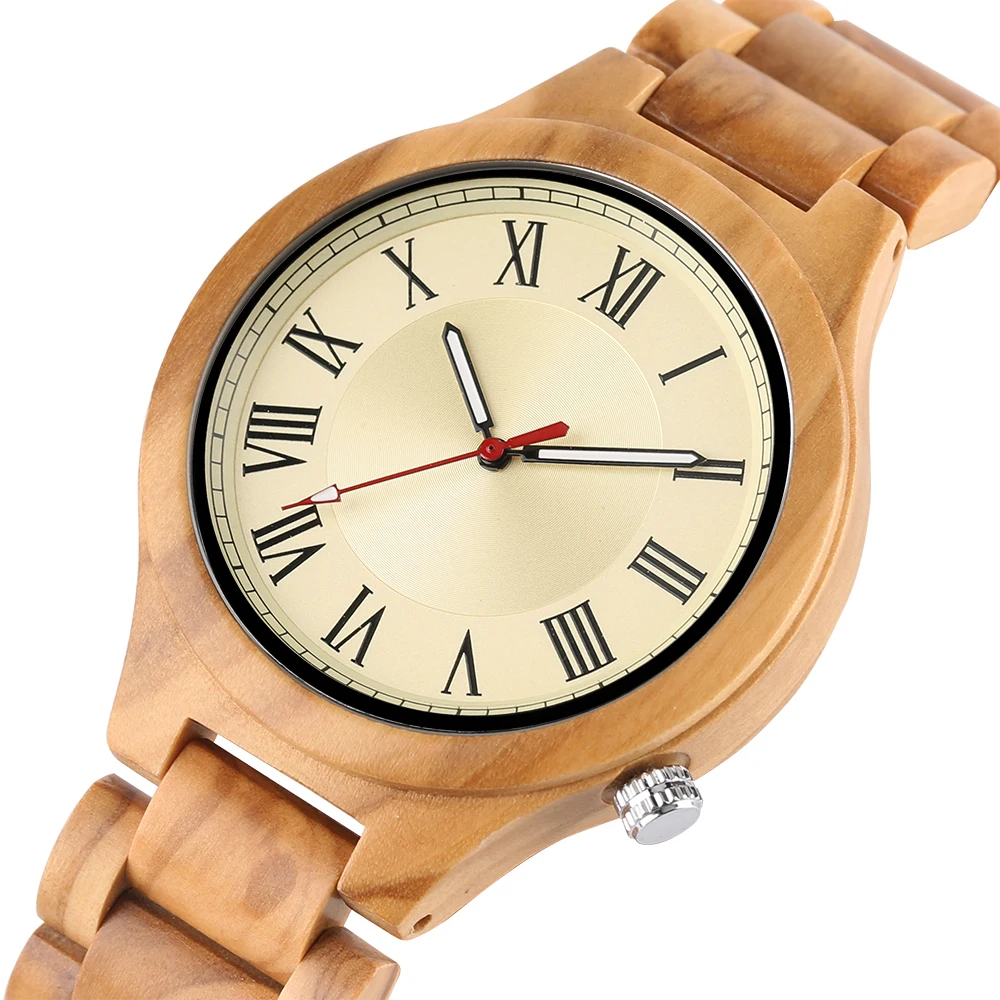 

Casual Wood Watch Quartz reloj Roman Numbers Display Wooden Wrist Watches Minimalist Cool Mens Clock Gifts reloj masculino 2018