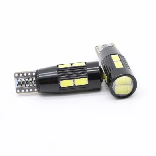 6 шт. Высокое качество 12 В T10 W5W 194 10SMD 5730 Canbus без ошибок светодиодный светильник для