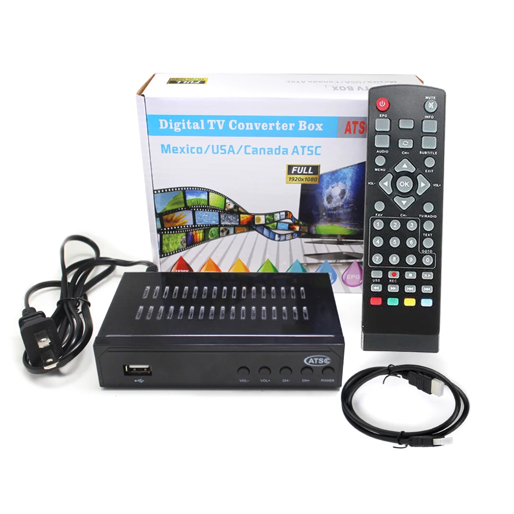 США/Мексика/Канада/Южная Корея наземного ATSC ТВ BOX 1080 P HDMI цифровой/аналоговый конвертер приемник HDTV без антенна УКВ, СКВ