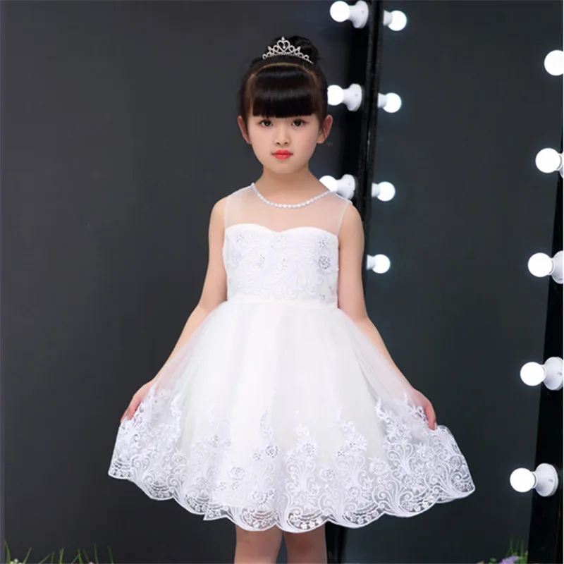 Милое летнее платье для девочек на каждый день и свадьбу Новинка года, детское платье принцессы с вышивкой для дня рождения нарядная одежда для малышей возрастом от 5 до 12 лет