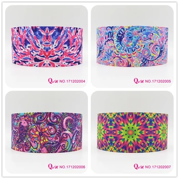 

Q&N ribbon 16mm 22mm 25mm 38mm 50mm 75mm flower printed grosgrain ribbon webbing 50yards/roll for hair tie free shipping