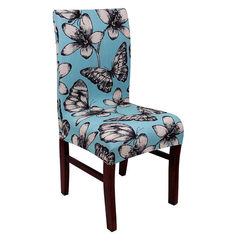 Smiry красивый чехол на стул с цветочным принтом, Бабочка, животное, простой стиль, чехол на стул из спандекса, эластичный чехол на стул для столовой, офиса