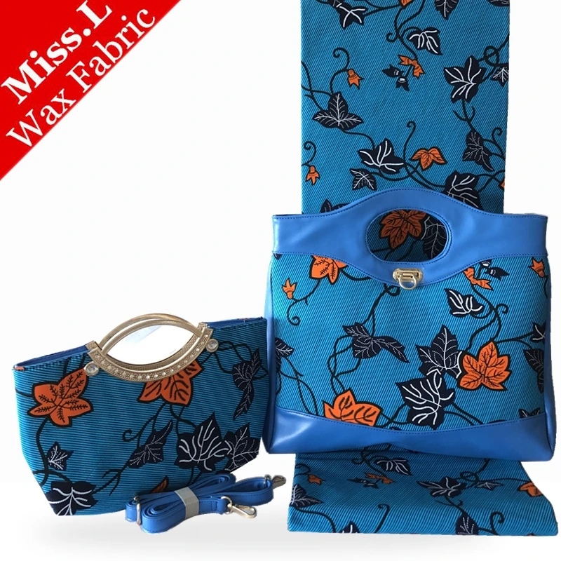 

Fashion Prints Clutch Bags, High Quality Popular Woman's Wax Bags Match 6 Yards Wax Hollandais African Prints Cotton Fabric