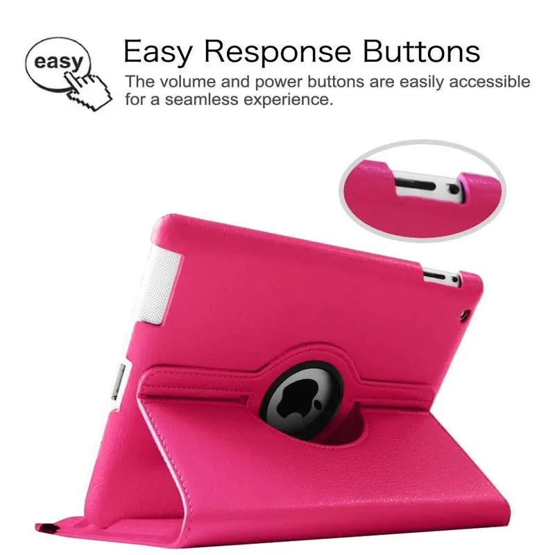 360 Degrees Rotating PU Leather Flip Cover Case for iPad 2 3 4 Case Stand Cases Smart Tablet A1395 A1396 A1416 A1430 A1458 A1460 360 Degrees Rotating PU Leather Flip Cover Case for iPad 2 3 4 Case Stand Cases Smart Tablet A1395 A1396 A1416 A1430 A1458 A1460
