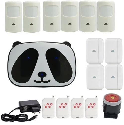 

2017 New Home security 6 wireless zone and 4 wire zone GSM SMS Alarm system PIR Motion Sensor Magnetic Door Detector anti