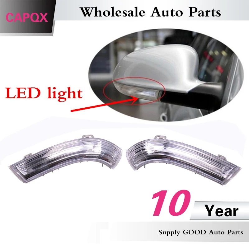 

CAPQX Side Rearview Mirror LED Turn Signal Light Lamps 1KD 949 101B For VW Golf 5 6 Passat B5 B6 Jetta 3 Sharan EOS 3BD 949 101