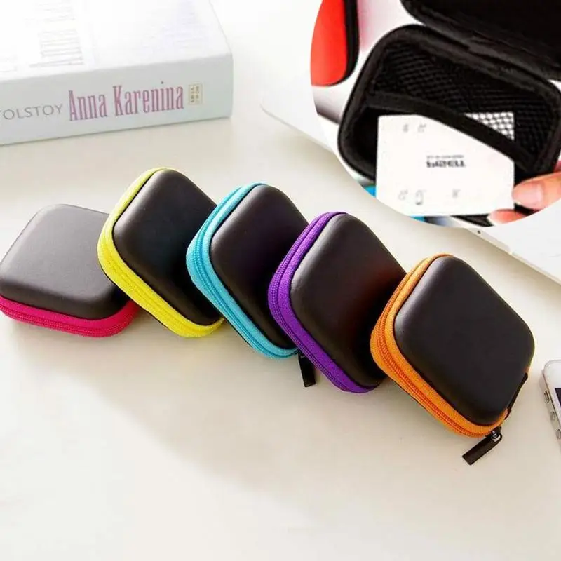 1 قطعة الهاتف المحمول شاحن كابل البيانات صندوق تخزين سماعة حزمة حقيبة التخزين المحمولة سماعات الأذن الحقيبة مربع تخزين منظم