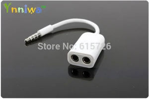 Белый мм 3,5 мм один в два пары аудио линии вкладыши гарнитура наушники сплиттер для планшеты телефон 6 5S 4S - изображение