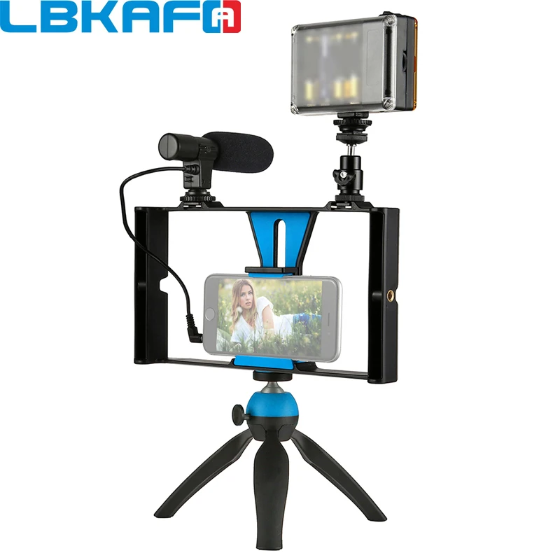 Устройство для видеосъемки смартфона LBKAFA светодиодная лампа студийной съемки