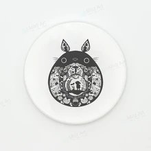 Черный, Белый цвет милый японский аниме поп miyazaki totoro принт Керамика барная Подставка под посуду Творческий Детский подарок Кухня дополнительный коврик коврики