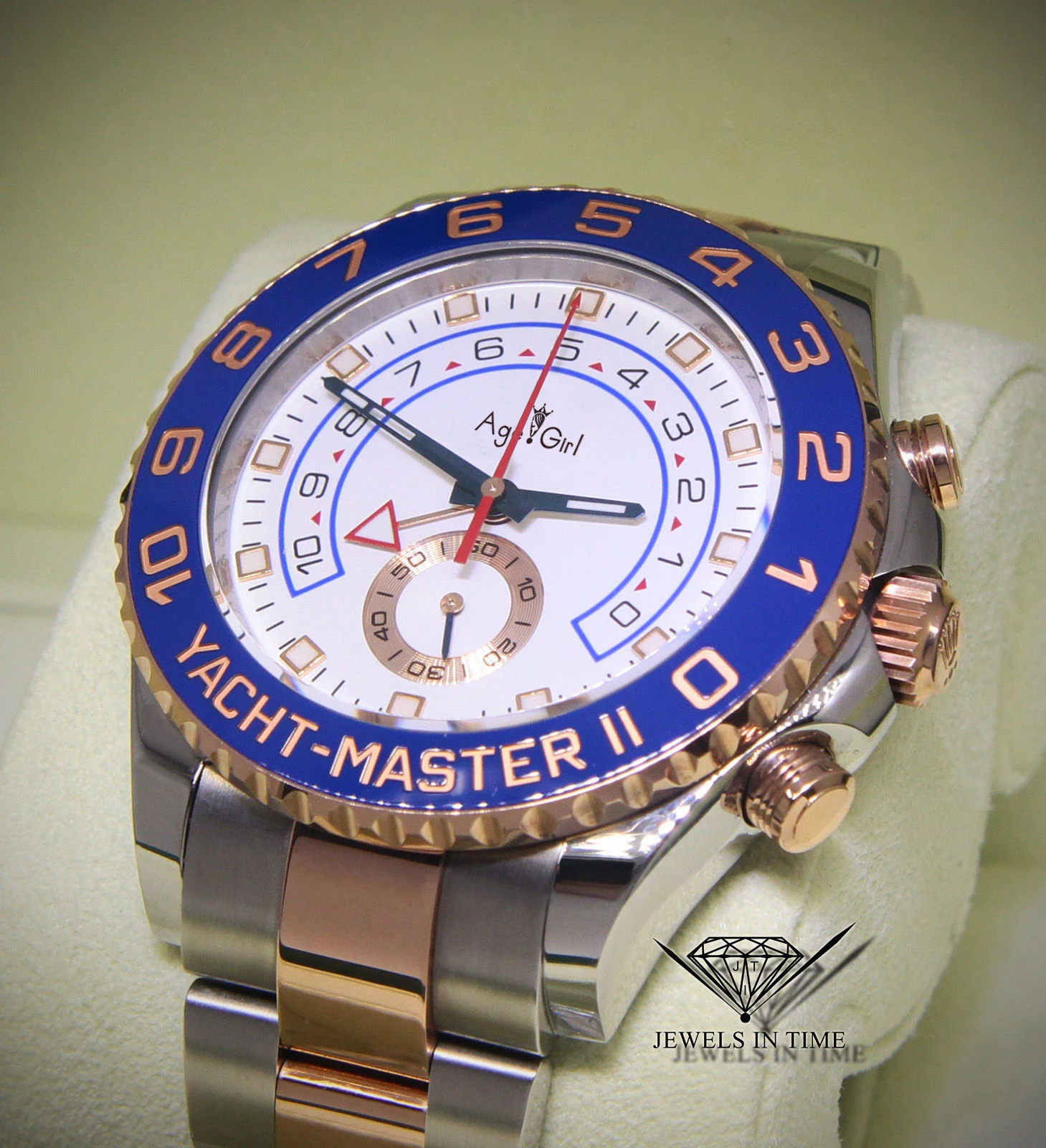 

Luxury Brand New Men Automatic Mechanical Watches GMT Luminous Ceramic Blue Bezel Sapphire Crystal Silver Rose Gold White Watch