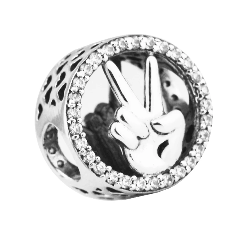 

CKK 100% 925 Sterling-Silver-Jewelry DIY Fit for Brand Charms Bracelets Radiant win Hearts Beads