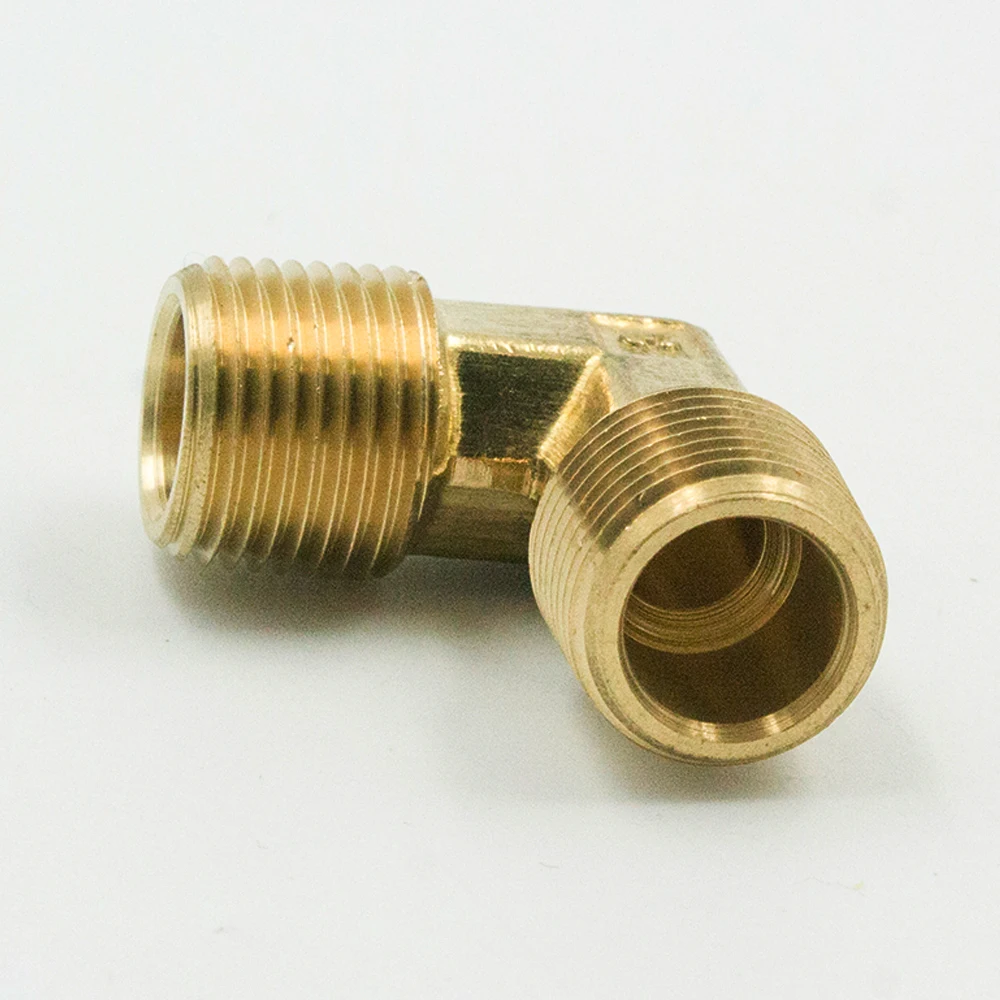 5 Brass Fittings 90 Degree Male Elbow Forged Male Pipe Size 1/8 Qty 