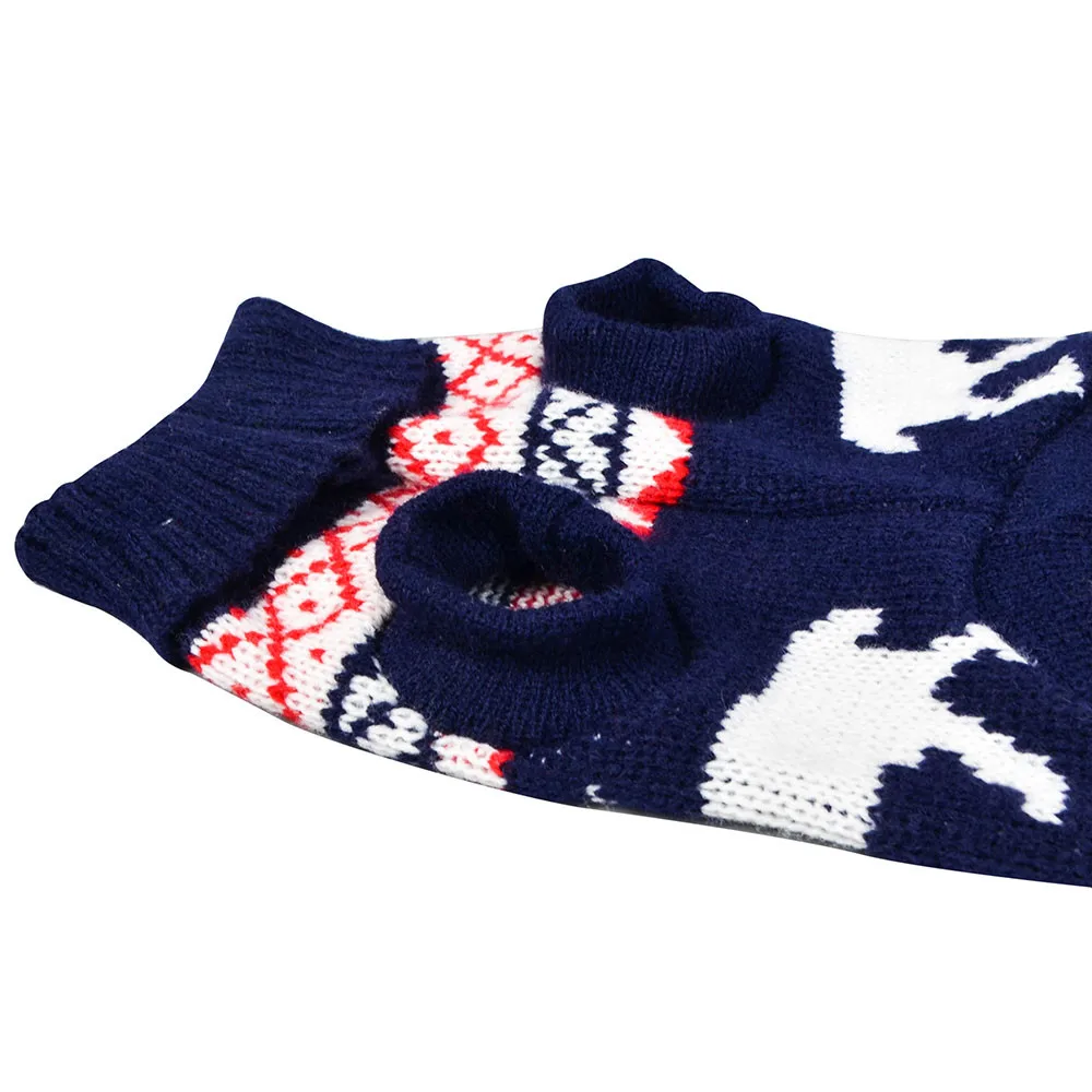 Chiristmas, ткань для кошек, зимний теплый свитер с воротником под горло, пальто, костюм, Рождественская одежда с принтом дерева для питомцев