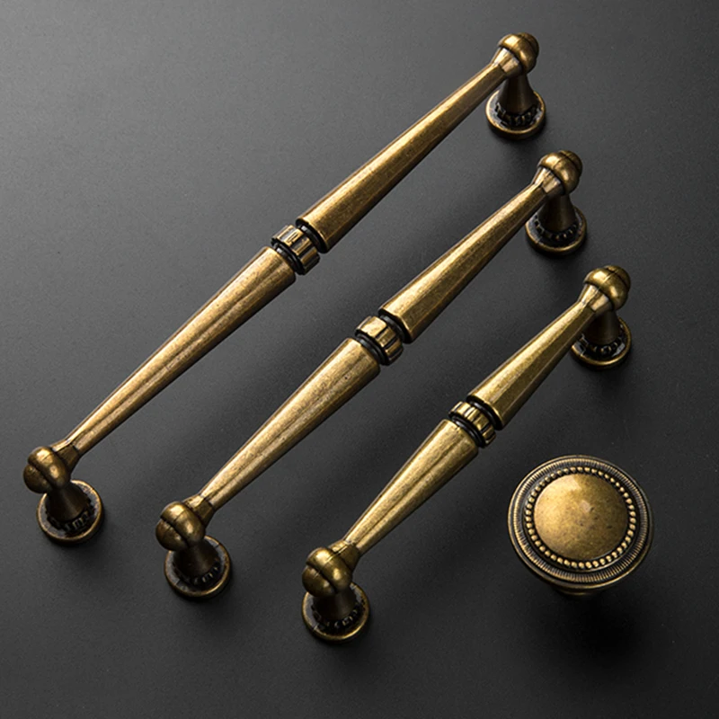 

Vintage Antique Bronze Cabinet Handles American style Kitchen Cupboard Pulls Drawer Knob Fashion Furniture Handle Door Hardware