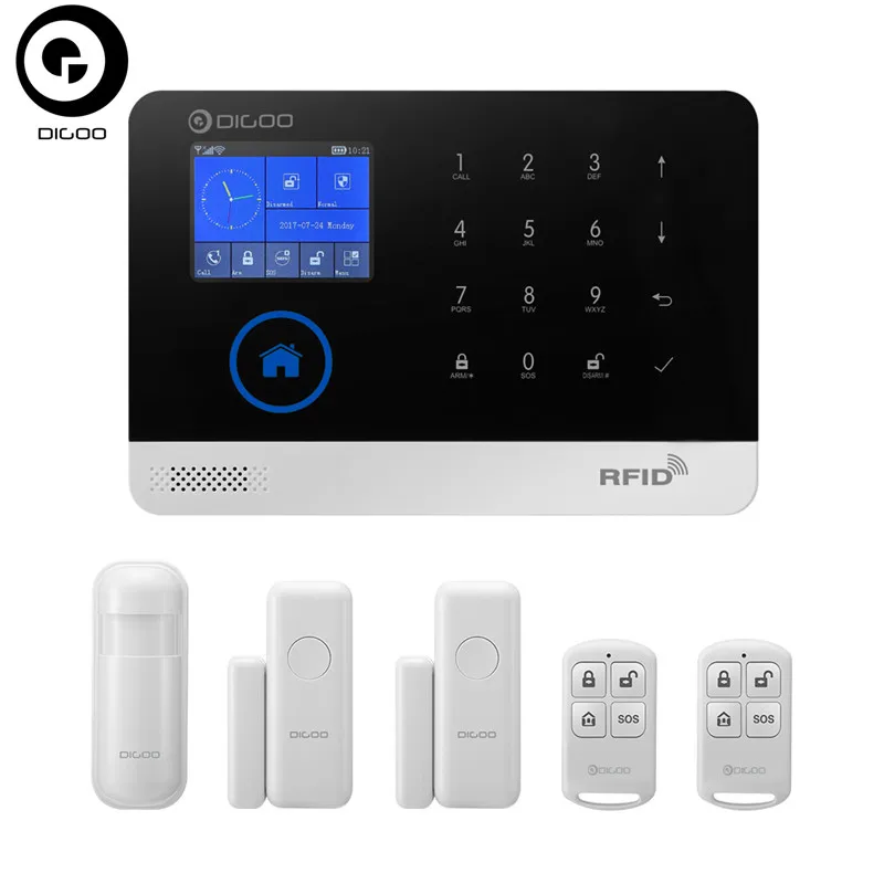 DIGOO DG-HOSA Wireless GSM&WIFI Smart Home Security Alarm Systems Kits Infrared Motion Sensor Door Alert with APP Control DIGOO DG-HOSA Wireless GSM&WIFI Smart Home Security Alarm Systems Kits Infrared Motion Sensor Door Alert with APP Control