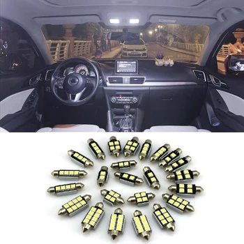 

Shenlao 7pcs Car LED Lights for Hyundai IX55 06-17 White Interior Light Bulbs for Hyundai Veracruz 2006-17 Map Trunk Dome Light