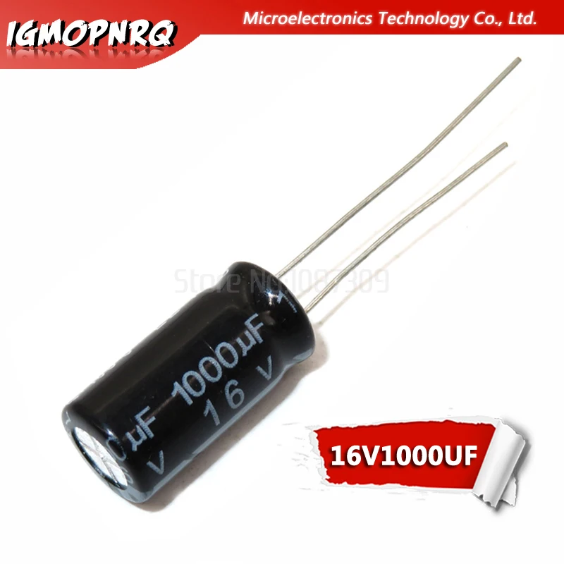 

10pcs electrolytic capacitor 16V1000UF volume 1000uf 16v 8*16MM