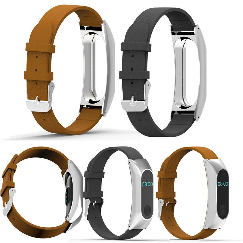 

2017 Hot Replacement Wristband Band Strap + Metal Case Cover For Xiaomi Mi Band 2 Bracelet Sporting Goods accessories Dec07 B