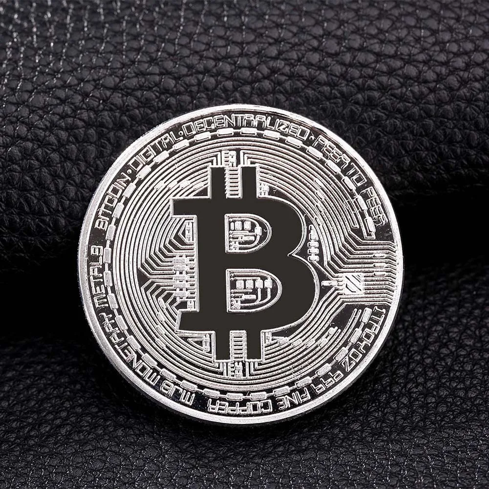 Gold Plated Physical Bitcoins Casascius Bit Coin BTC With Case Gift Physical Metal Antique Imitation BTC Coin Art Collection 1pc