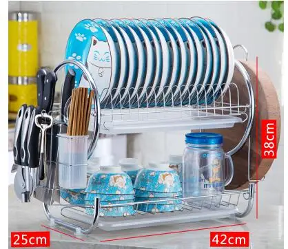 Dish rack Drain dishes plate rack .. Tableware tableware storage box. Kitchen racks 02