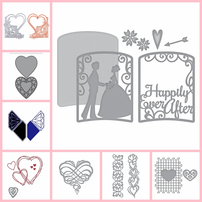 

Sweet Valentine' s Day Metal Cutting Die Scrapbooking Handicraft Embossing Template Paper Card Album Making Stencil Decoration
