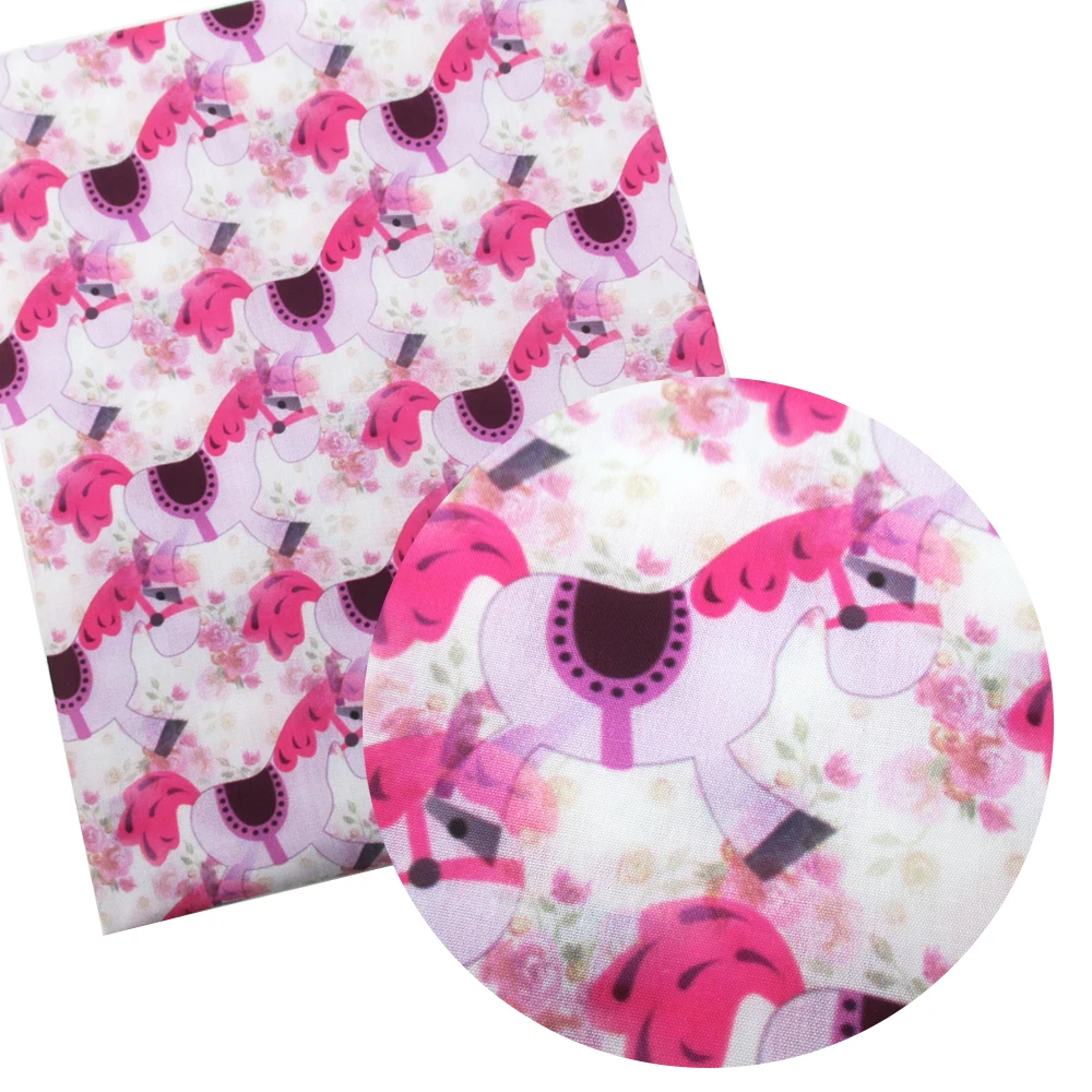 

David accessories 50*145cm patchwork unicorn horse Polyester cotton fabric for Tissue Kids home textile Sewing Tilda Doll,c2793
