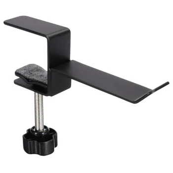 

Newest 1pc Steel Headset Holder Black High Quality Headphone Hanger Stand Table Clamp Clip With Screw For Earphone Mayitr