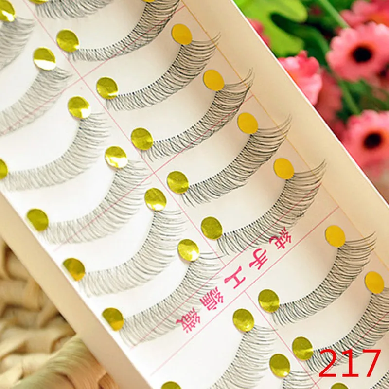 

New product Transparent 10 Pairs Makeup Handmade Natural Fashion False Eyelashes Soft Long Eye Lash Cosmetic fake eyelashes