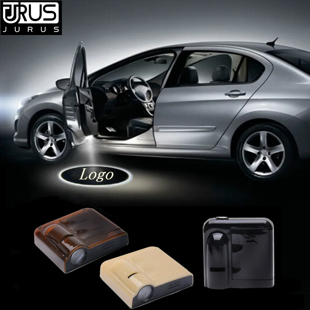 JURUS 2 шт. дверь логотипа автомобиля желсветильник свет для Skoda superb felicia karoq Octavia