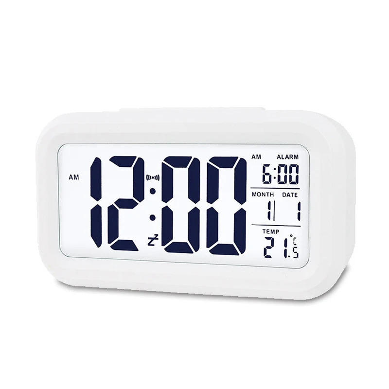 

Digital Alarm Clock Student Clock Large LED Display Snooze Electronic Kids Clock Light Sensor Nightlight Office Table Clock
