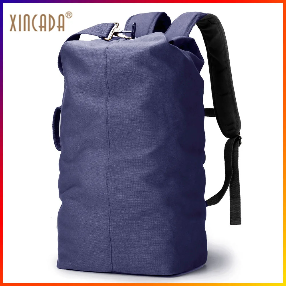 

XINCADA Carry on Backpack Large Capacity 60 cm Petat Male Travel Duffle Another Luggage Canvas Vintage Retro Long Trip Bag
