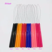 10 шт. пластиковые ручки Нитевдеватель обручи потянув микро кольца со звеньями/петли инструменты для наращивания волос