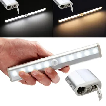 

100pcs Wireless Battery Operated PIR Body Motion Sensor 10 LEDs 6V Drawer Wall Night Light. bookcases, hotel closet lighting