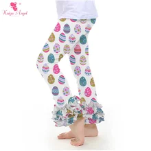 Леггинсы для девочек эксклюзивной одежды для малышей детские штаны с рюшами розовые леггинсы с рождественским рисунком детские леггинсы для девочек От 2 до 8 лет
