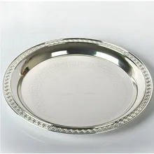 Neue glänzende silber runde platte hochwertige Gerichte& platten für Hochzeit oder Party 10″ Fach wie setzen früchte essen oder Dim Sum