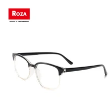 Roza очки для чтения для мужчин, модные, два цвета, черный и прозрачный, квадратная оправа, унисекс, очки для пресбиопии+ 1,0 до+ 4,0, RZ0704
