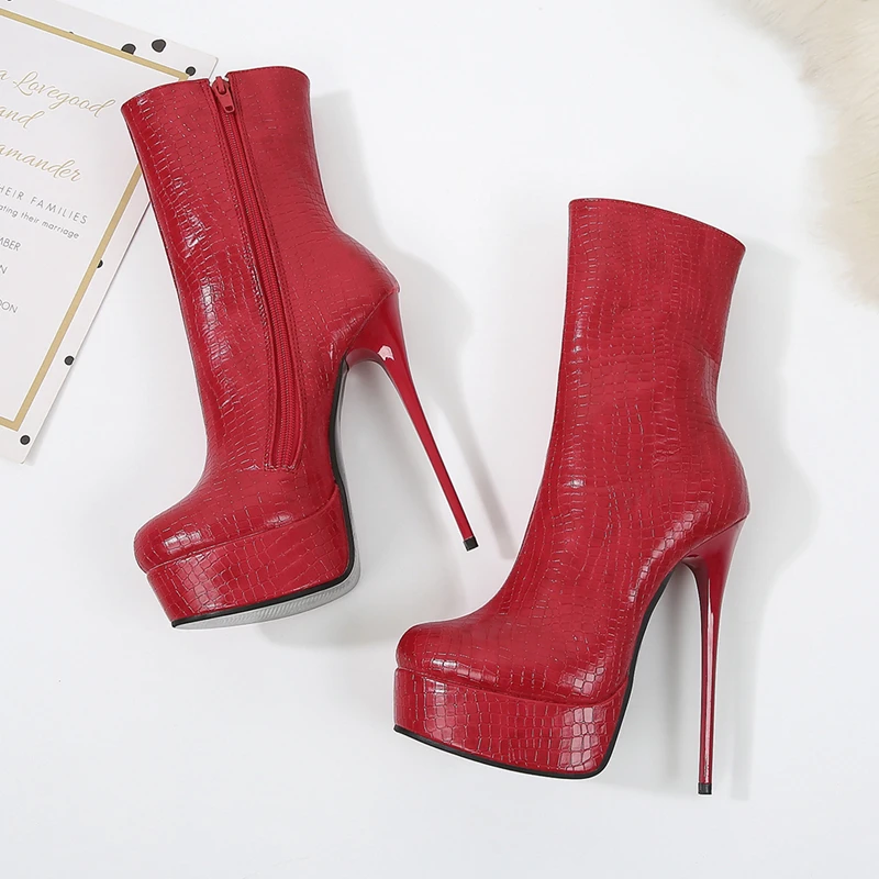 Woman Female Round Toes Mid Calf Boots Black Plus Size Autumn Winter Zips Lady Shoes Soft Leather Boots Shoes Women DB0056