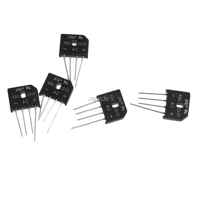 Однофазный диодный мостовой выпрямитель KBU1010 KBU 1010 10A 1000V IC Chip Прямая поставка 5