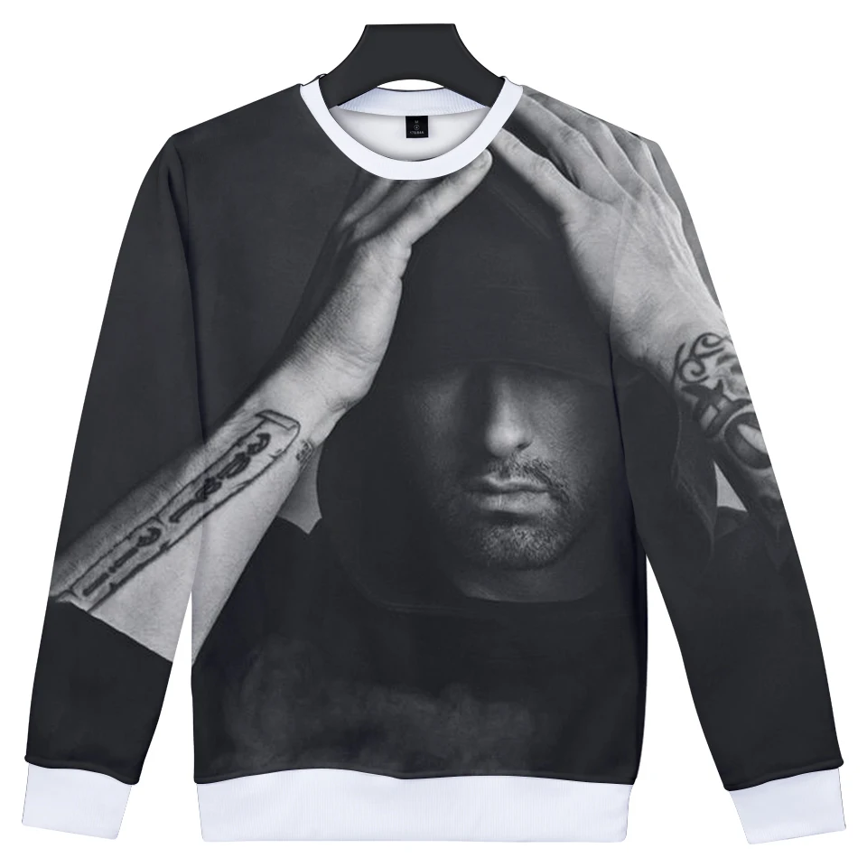 Толстовка LUCKYFRIDAYF EMINEM с 3D принтом и капюшоном свитшот весна/осень для