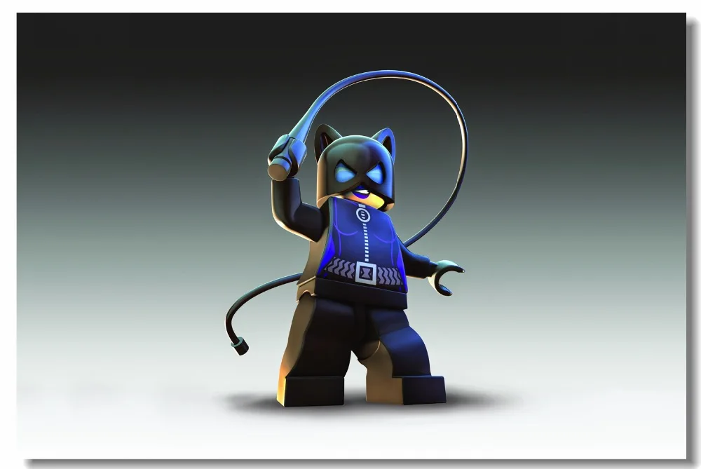 Hot Sale Custom Canvas Wall Decor Lego Catwoman Poster Lego Wonder