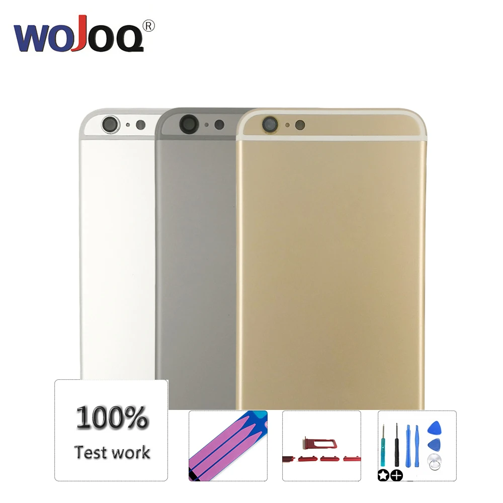 

WOJOQ Battery Back Cover For iPhone 6 6s Plus Rear Door Housing Case Middle Frame Replacement For iphone6s Back Housing & IMEI