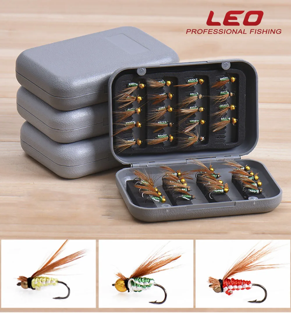 LEO 40 шт./кор. бионические приманки для рыбной ловли насекомых Fly Форма удочка рыболовные снасти
