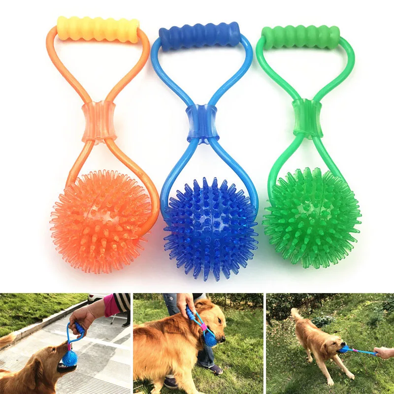 

Hot Pet Dog Toy Chewing Ball Elastic Grinding Tooth Interaction Training Ball Toys for Puppy LFD