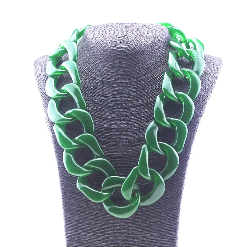 Ufavoirte Заявление ожерелья для мужчин ожерелье 9 цветов смолы Maxi ошейник для женщин ювелирные изделия